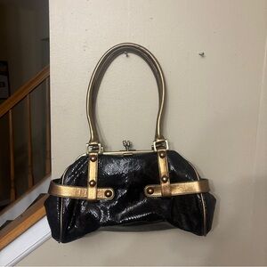 Chic Black and Gold Shoulder Bag